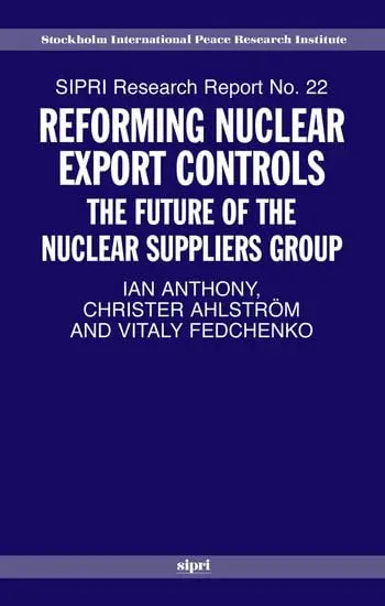 Cover of Reforming Nuclear Export Controls