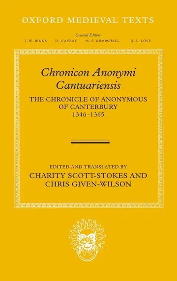 Cover of Chronicon Anonymi Cantuariensis