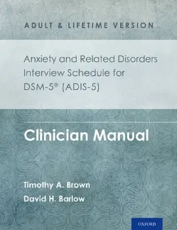 Cover of Anxiety and Related Disorders Interview Schedule for Dsm-5(r) (Adis-5) - Adult and Lifetime Version
