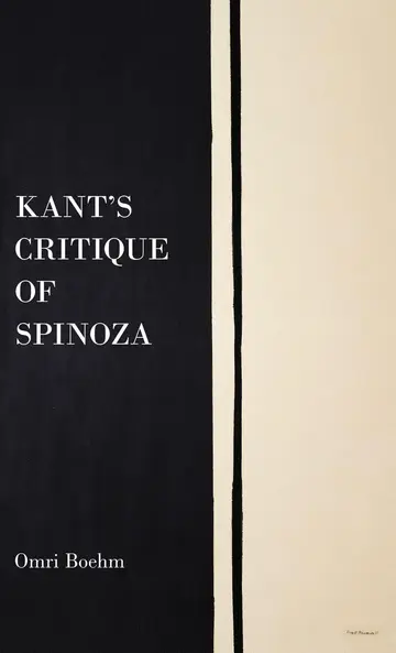 Cover of Kant's Critique of Spinoza