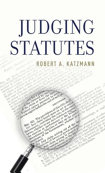 Cover of Judging Statutes