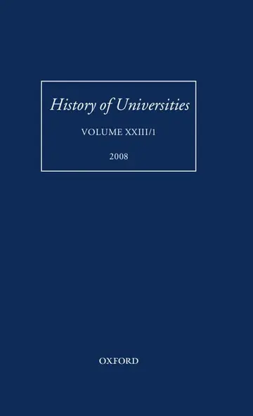 Cover of History of Universities
