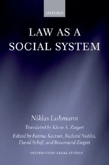 Cover of Law as a Social System