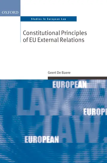 Cover of Constitutional Principles of EU External Relations