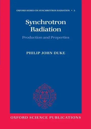 Cover of Synchrotron Radiation; Production and Properties