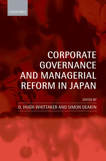 Cover of Corporate Governance and Managerial Reform in Japan