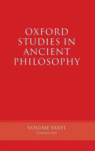 Cover of Oxford Studies in Ancient Philosophy