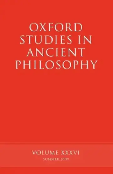Cover of Oxford Studies in Ancient Philosophy