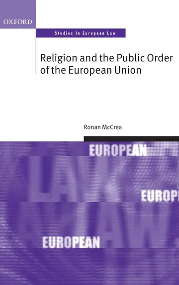 Cover of Religion and the Public Order of the European Union