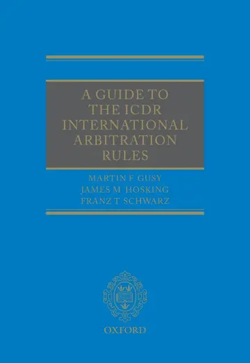 Cover of A Guide to the ICDR International Arbitration Rules