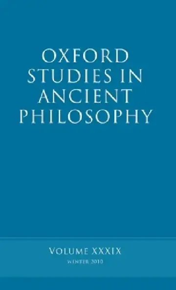 Cover of Oxford Studies in Ancient Philosophy Volume