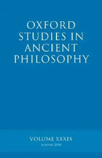 Cover of Oxford Studies in Ancient Philosophy Volume