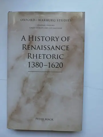 Cover of A History of Renaissance Rhetoric 1380-1620