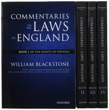 Cover of The Oxford Edition of Blackstone's