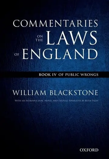 Cover of Commentaries on the Laws of England