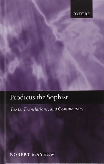 Cover of Prodicus the Sophist