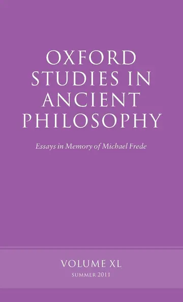 Cover of Oxford Studies in Ancient Philosophy