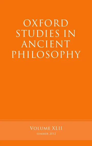 Cover of Oxford Studies in Ancient Philosophy