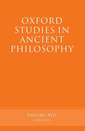 Cover of Oxford Studies in Ancient Philosophy