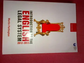 Cover of Introduction to the English Legal System 2012-2013