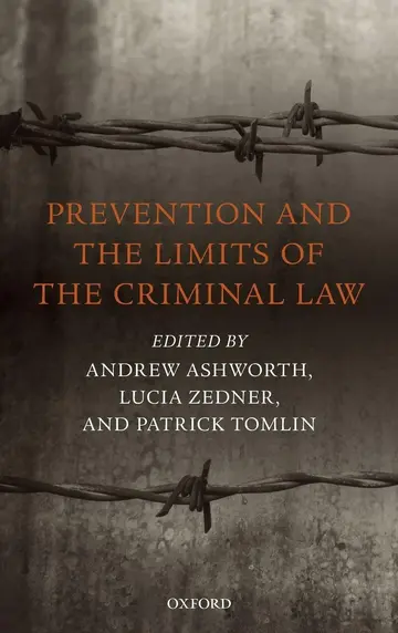 Cover of Prevention and the Limits of the Criminal Law