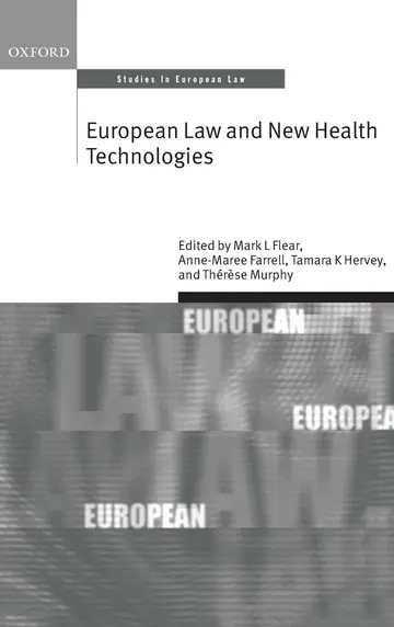 Cover of European Law and New Health Technologies