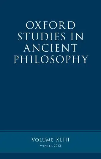 Cover of Oxford Studies in Ancient Philosophy
