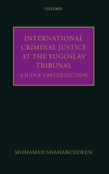 Cover of International Criminal Justice at the Yugoslav Tribunal