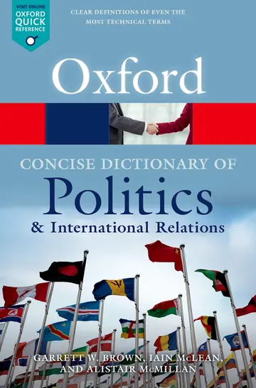 Cover of Concise Oxford Dictionary of Politics and International Relations,Fourth Edition