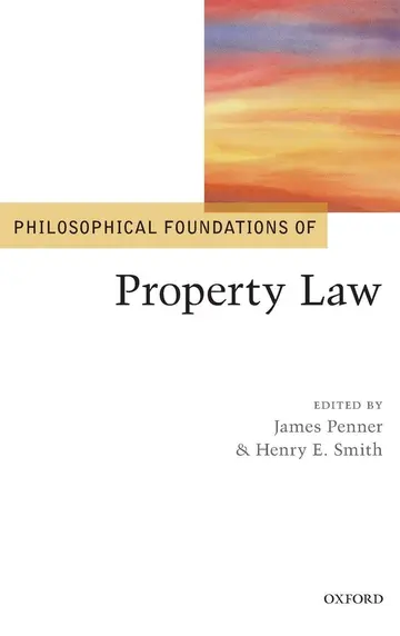 Cover of Philosophical Foundations of Property Law