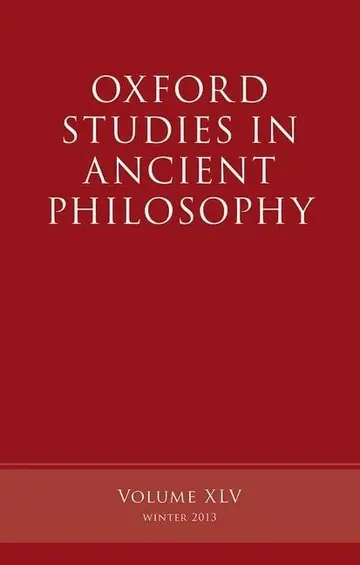 Cover of Oxford Studies in Ancient Philosophy