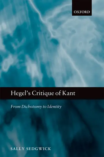 Cover of Hegel's Critique of Kant