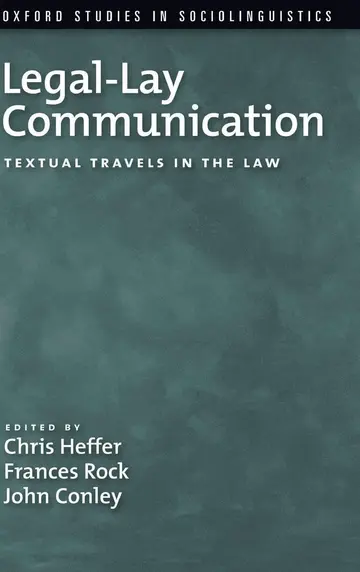 Cover of Legal-Lay Communication