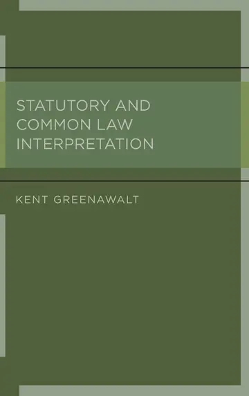 Cover of Statutory and Common Law Interpretation