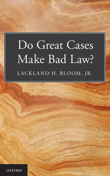 Cover of Do Great Cases Make Bad Law?