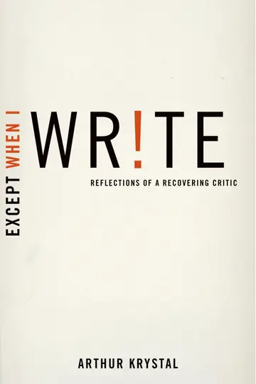 Cover of Except When I Write