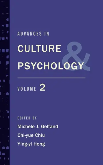 Cover of Advances in Culture and Psychology