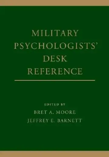 Cover of Military Psychologists' Desk Reference