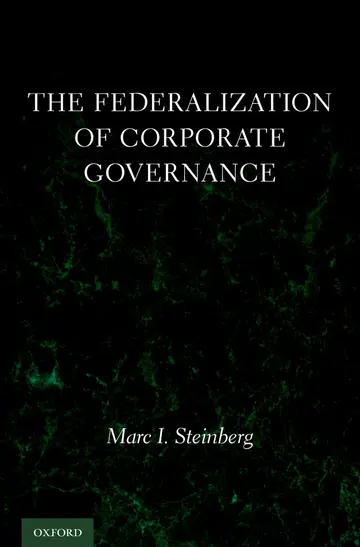 Cover of Federalization of Corporate Governance
