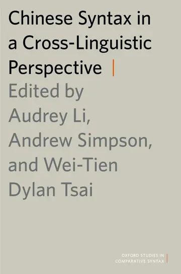 Cover of Chinese Syntax in a Cross-Linguistic Perspective