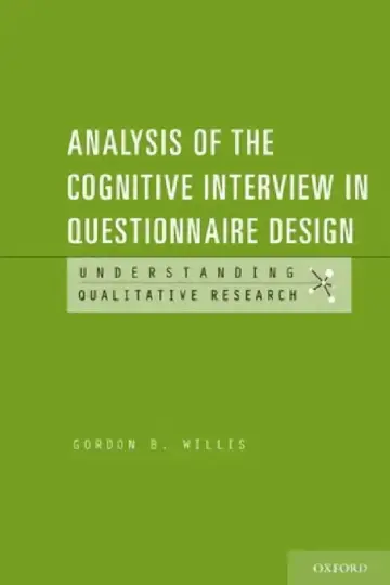 Cover of Analysis of the Cognitive Interview in Questionnaire Design