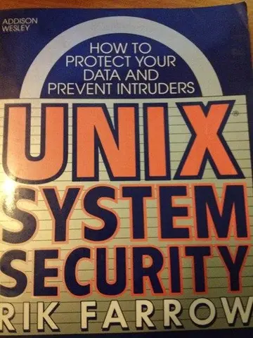 Cover of UNIX System Security