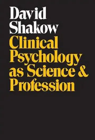 Cover of Clinical Psychology as Science and Profession