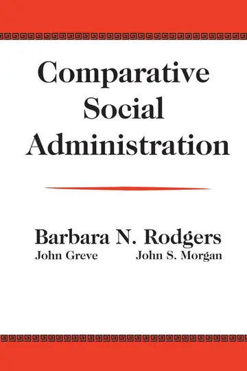 Cover of Comparative Social Administration