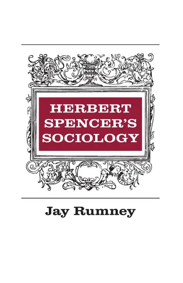 Cover of Herbert Spencer's Sociology
