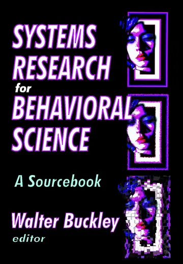 Cover of Systems Research for Behavioral Science
