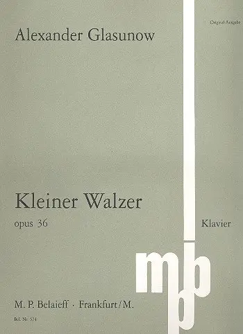 Cover of Kleiner Walzer Opus 36 - BOOK