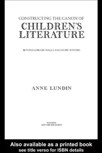 Cover of Constructing the Canon of Children's Literature
