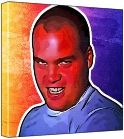 Cover of Vincent D'onofrio - Pop Art Print (Multicolour; Grungy Paint Background) 50 x 50 x 2 cm Large Square Deep Box Canvas