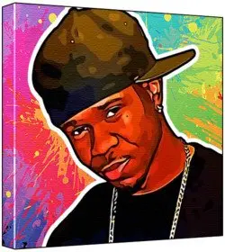 Cover of Chamillionaire - Pop Art Print (Multicolour; Paint Splat Background) 50 x 50 x 2 cm Large Square Deep Box Canvas